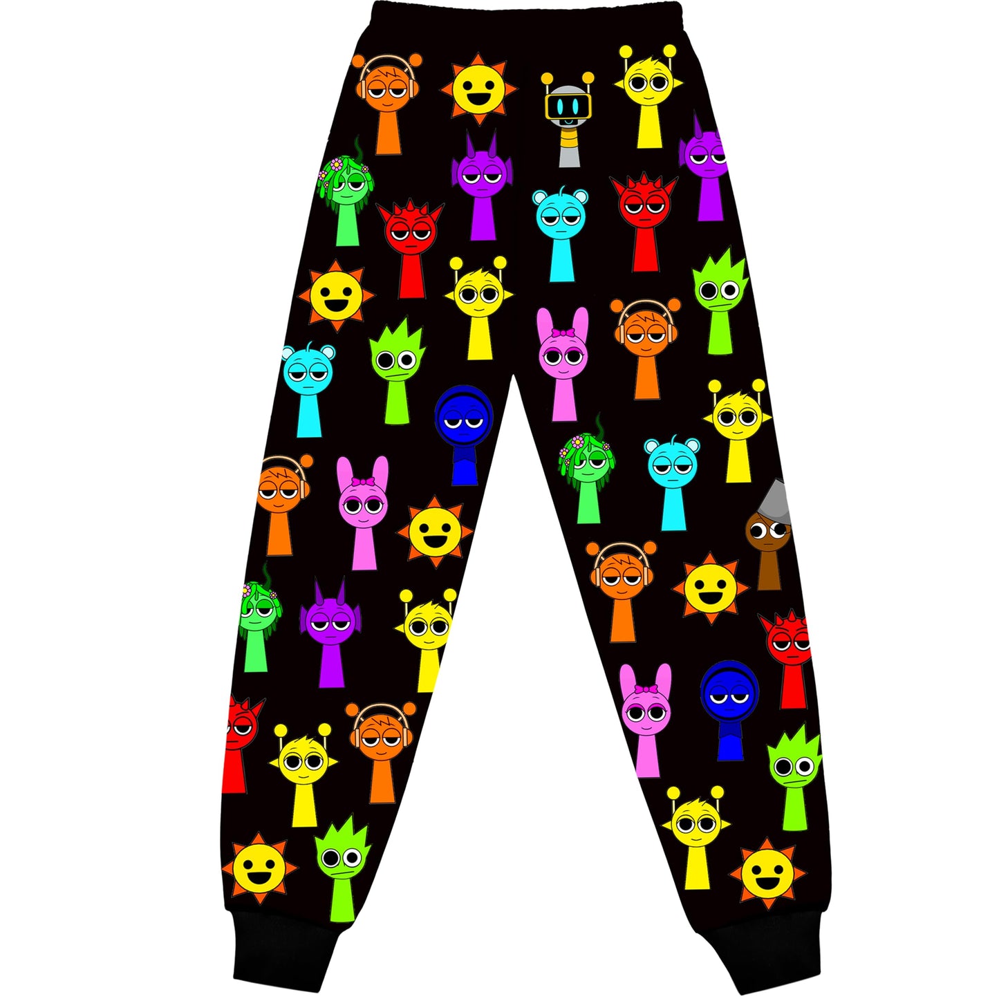 Iowillar Boys Girls Sprunki Pants Set Kids Music Adventure Tee Shirt 2PCS Long Sleeve Cartoon Monster Game Clothes Outfit