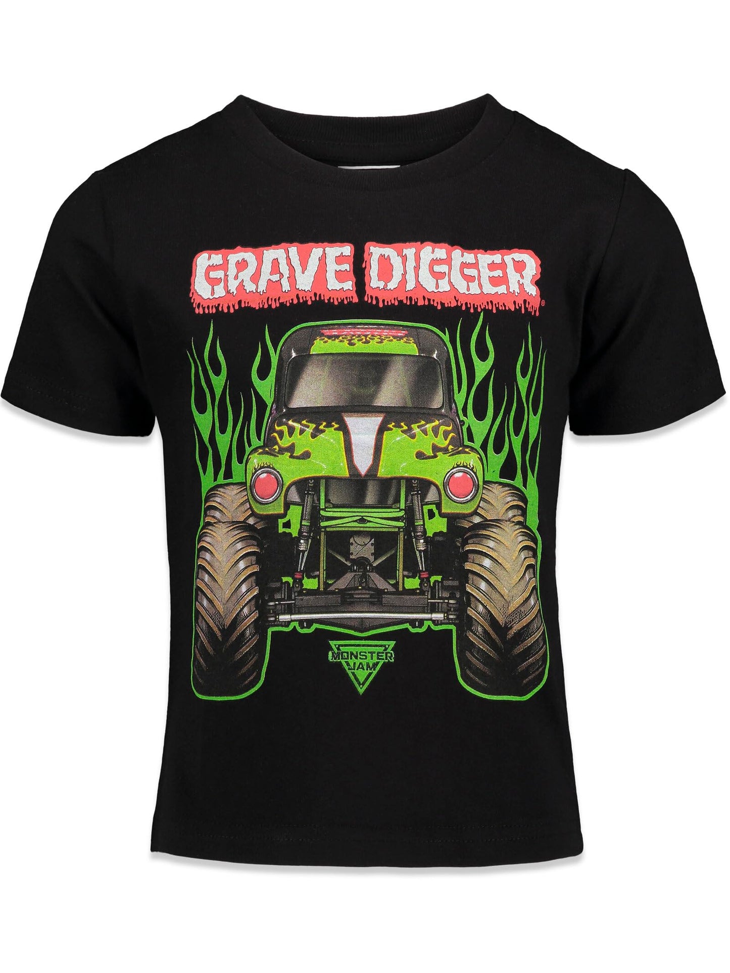 Monster Jam Toddler Boys 3 Pack Graphic T-Shirts Kids Black/Red/Grey 5T