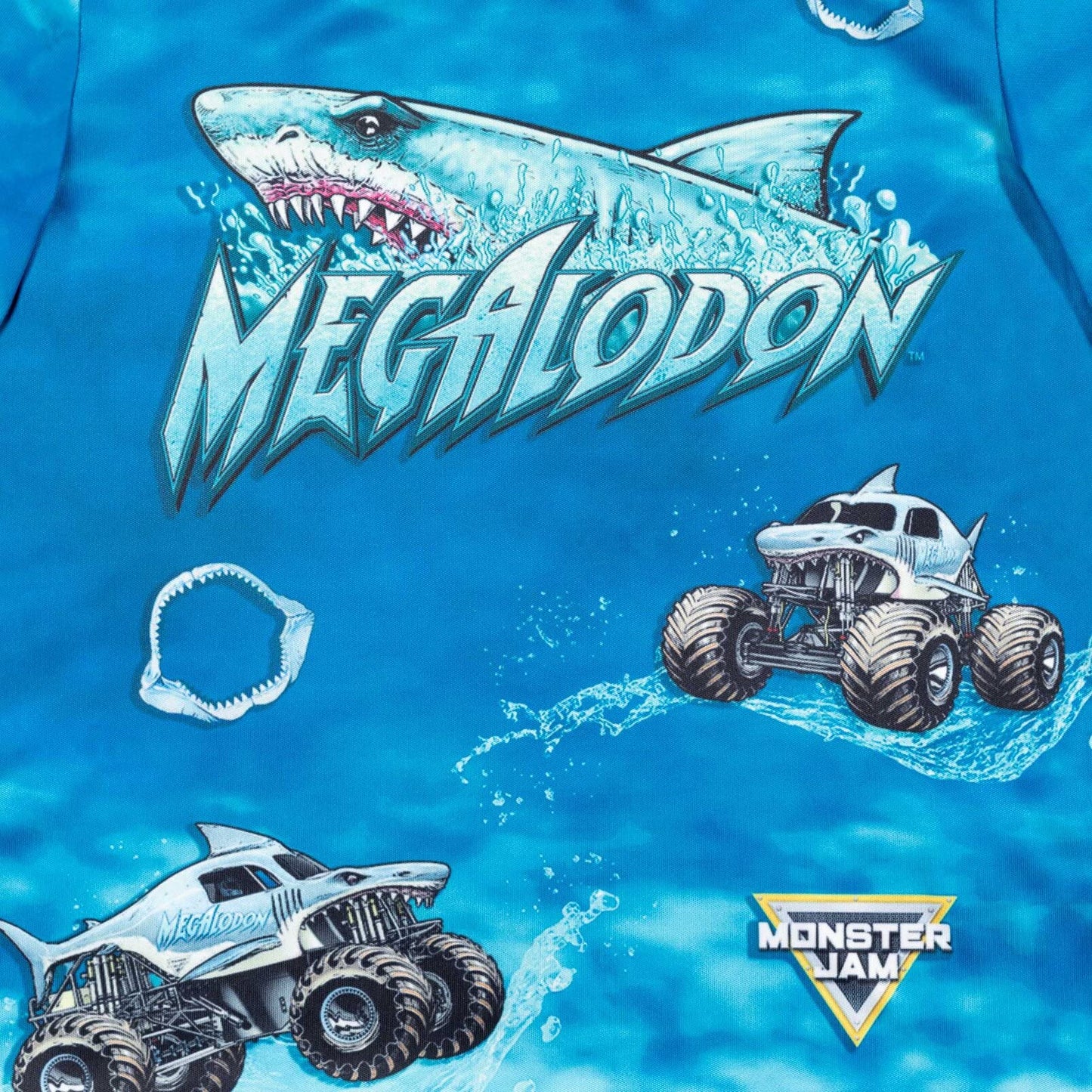 Monster Jam Megalodon El Toro Loco Grave Digger Monster Truck Toddler Boys 3 Pack T-Shirts Orange/Purple/Blue 4T